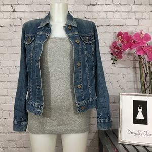 GAP Stretch Jean Jacket with slight distressing